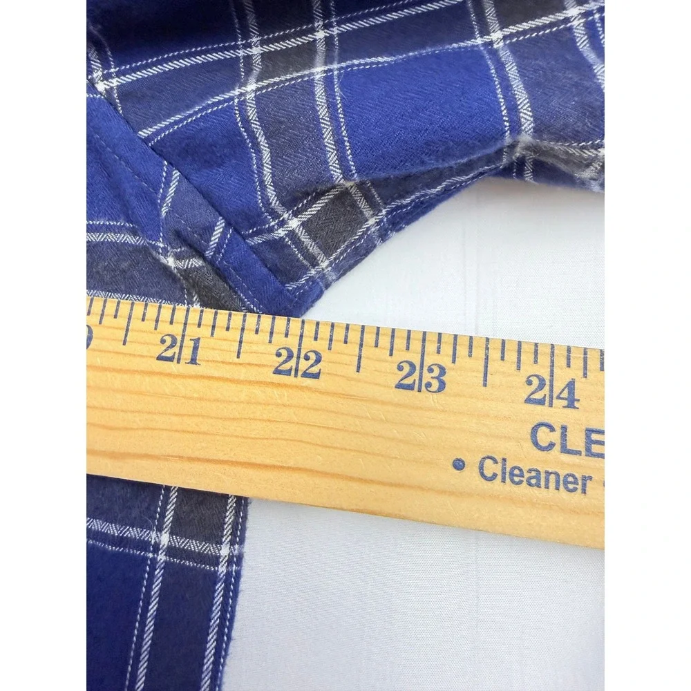 Banana Republic Luxe Flannel Slim Fit Plaid Long Sleeve Button Down Shirt Mens L